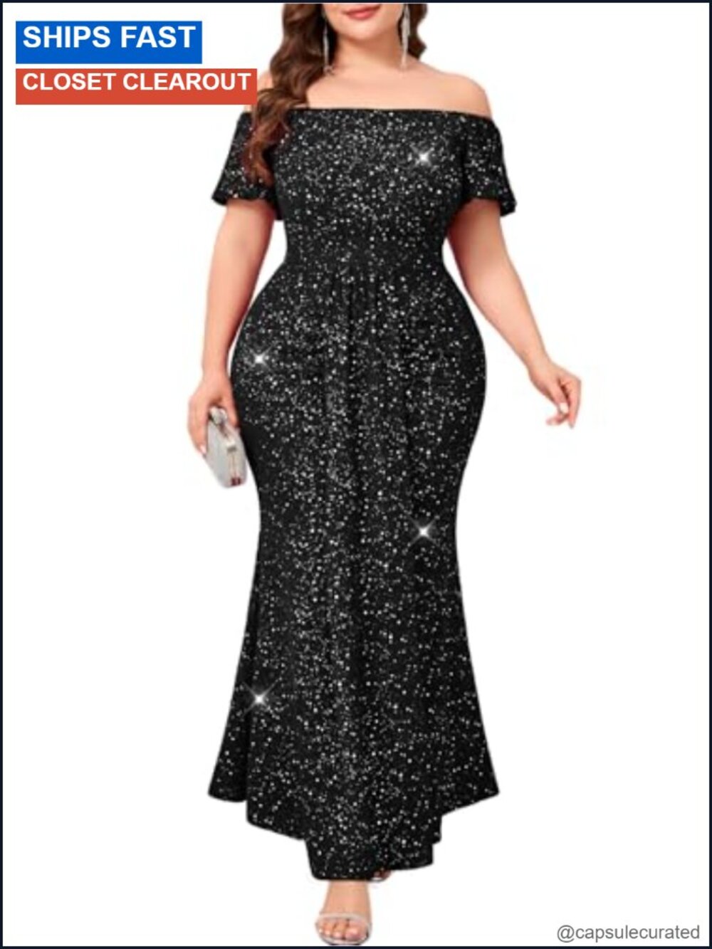 Plus Size Off the Shoulder Mermaid Maxi Formal Evening Gown Ruched Cocktail